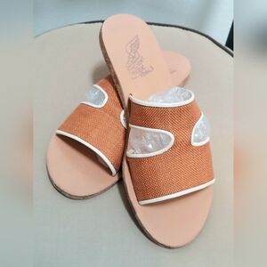 Ancient Greek Sandals, Size 10‎ (40EU), Flats, Woven Tamarind, Leather